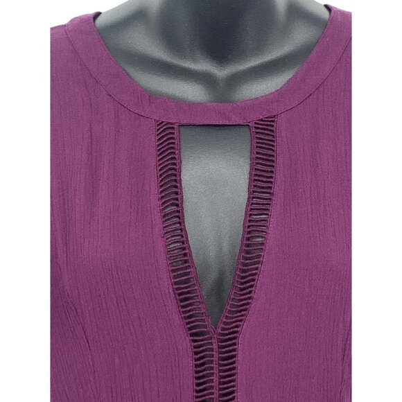 Volcom Women Purple Short Sleeve Dress Size Medium M Short Mini Sleeve New - Picture 4 of 7